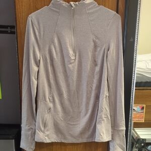 Light Gray Quarter-Zip Pullover